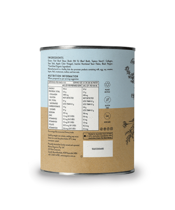 Alternative view of Nutra Organics Beef Bone Broth - Hearty Original