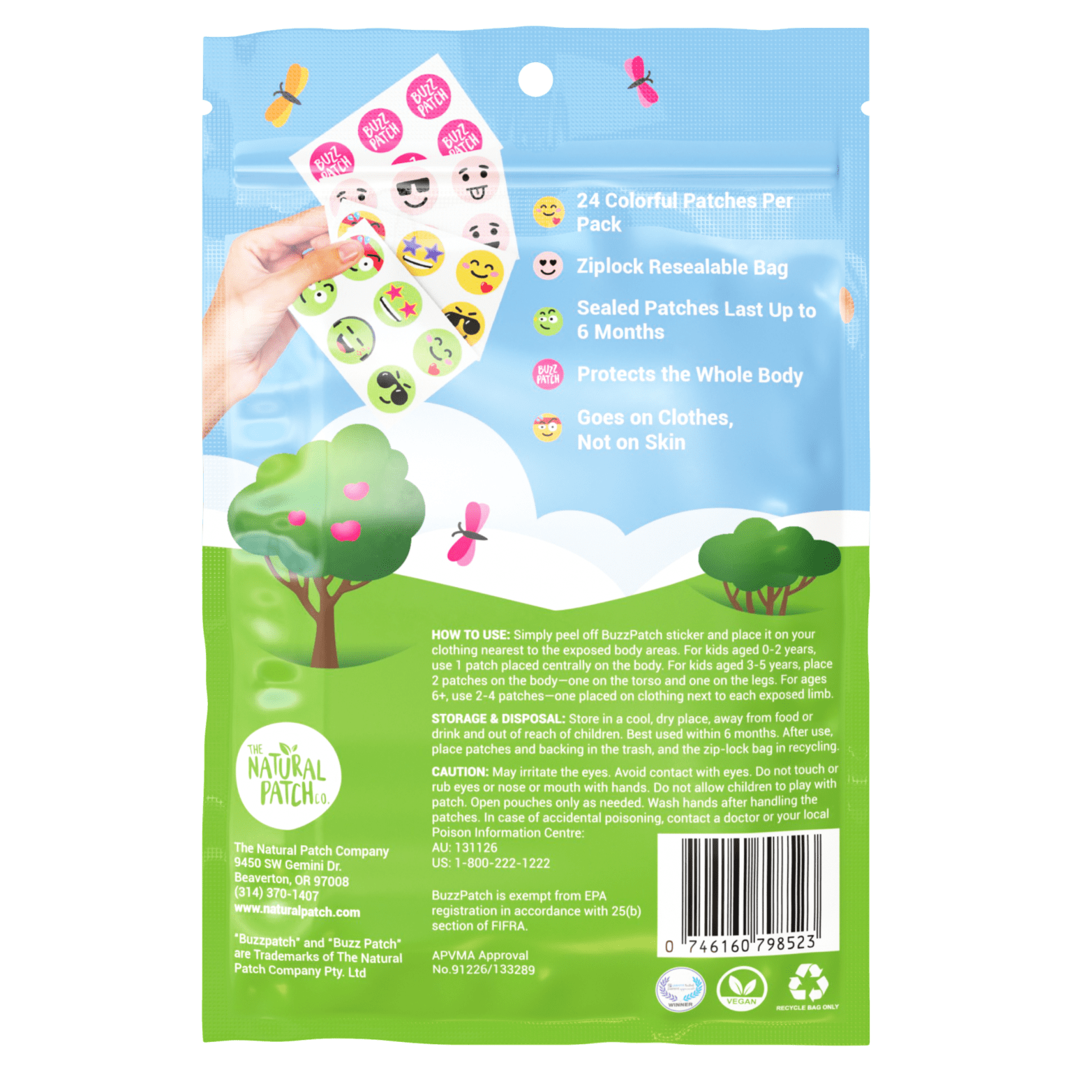 BuzzPatch Mosquito Repellent Patches Ecology Skincare   Buzzpatch24 1536x1536 