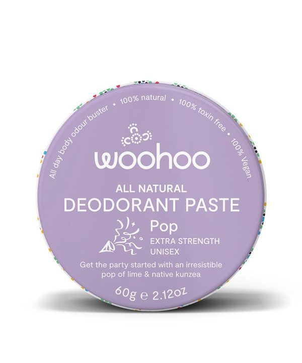 Woohoo! All Natural Deodorant Paste - Pop (extra strength)