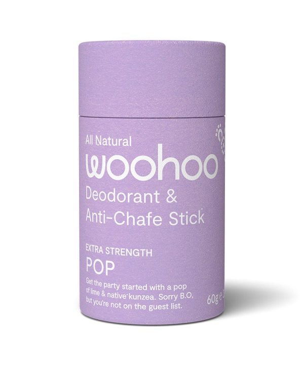 Woohoo! All Natural Deodorant & Anti Chafe Stick - Pop (extra strength)